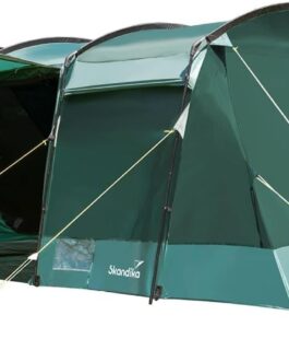 Skandika Montana Tunnel Tent for 8 People, Camping Tent with/without Sewn-in Tent Floor, with/without Sleeper Technology, 3-4 Sleeping Cabins, 5000 mm Hydrostatic Head, Mosquito Nets, Large Family