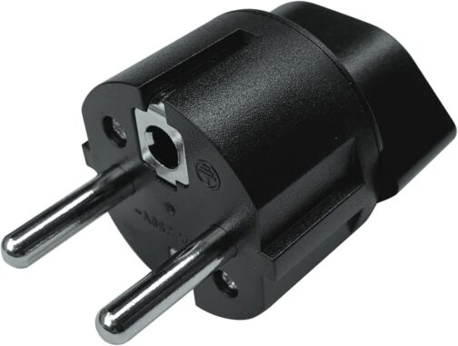 Switzerland/Liechtenstein to EU Adapter Plug, Swiss 3 Pin Male to 2 Pin DE/FR/IT/ES Socket for Switzerland/Liechtenstein Visitors (Pack of 3) Black – Bild 4