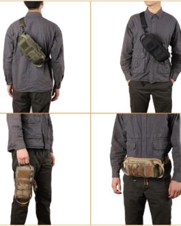 ACEXIER Tactical Sling Shoulder Bag Military Chest Bag Belt Waist Bag Multifunctional Belt Bag for Outdoor Hunting EDC Tool Bag