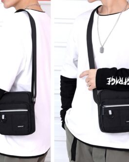 Shoulder Bag Messenger Bag Men’s Bag for Hanging Small Men’s Canvas Mobile Phone Bag Men for Work School Travel, black, Retro