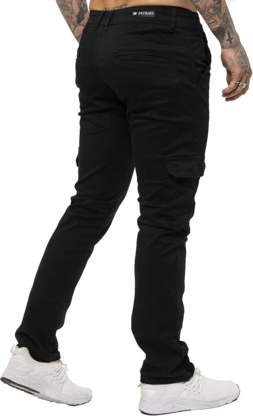 989Zé ENZO Men's Cargo Slim Fit Stretch Chino Jeans – Bild 2