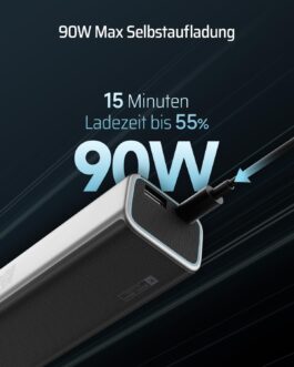 CUKTECH 10 Powerbank 10000 mAh, Power Bank 100 W with Digital Display, External Mobile Phone Battery for iPhone 15/14/13 Series, Samsung Galaxy S23/S22, iPad Air/Pro, Xiaomi, MacBook, Dell and More