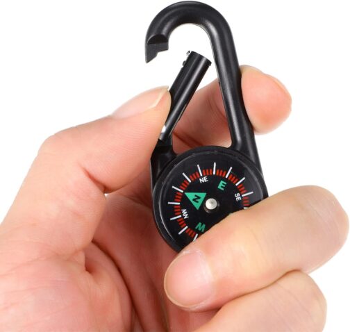Toddmomy 24 Carabiners Climbing Compass Small Compass Keychain Survival Compass Pocket Compass Trekking Compass Kids Camping Favour – Bild 7