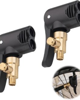 LPZMPZ Pack of 2 French Valve Adapter Car Valve Lever Connector Brass Adapter French Valve to Car, Air Chuck, Presta Valve Adapter for Cars, Bicycles, Motorcycles
