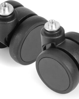 GUGULUZA Universal Replacement Wheels 50 mm for Suitcase Luggage Suitcase Black Pack of 2