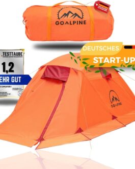 GOALPINE® Zelte für 1 & 2 große Personen | wasserdicht 4000mm | kleines Packmaß | zum Wandern, Bergtouren & Bikepacking | Ultraleicht | 3-4 Jahreszeiten | schneller aufbau