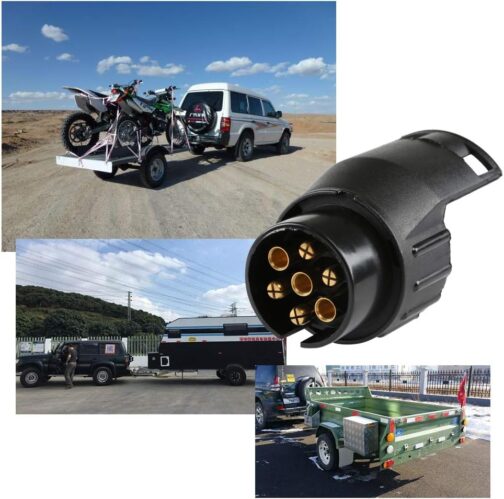 LIHAO Trailer Adapter 7 pin to 13 pin Waterproof Plug Converter for Vehicle Caravan Car (Black) – Bild 5