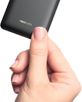 VEEKTOMX Powerbank Mini Power Bank 10000 mAh Power Bank PD 22.5 W Fast Charging Power Bank USB C Compatible with iPhone/iPad/Samsung Galaxy/Huawei/Xiaomi/OnePlus etc. (Black)