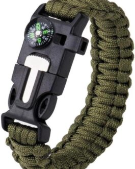 BWuM German Army Paracord Bracelet 5-in-1 with Compass, 22 inches, Nylon