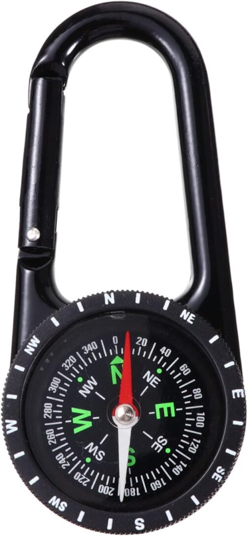 BESPORTBLE Compass Carabiner: Compass Portable Camping Orientation Running Compass Hiking Compass with Hook Ring Multifunctional Compass for Camping Navigation