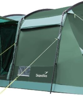 Skandika Montana Tunnel Tent for 8 People, Camping Tent with/without Sewn-in Tent Floor, with/without Sleeper Technology, 3-4 Sleeping Cabins, 5000 mm Hydrostatic Head, Mosquito Nets, Large Family