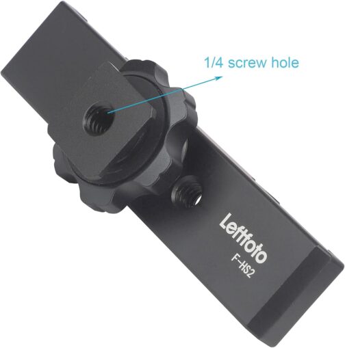 Dual Cold Shoe Mount Bracket, Dual Cold Shoe Mount Plate Adapter, Dual Hot Shoe Extension Bar for Nikon Canon Sony DSLR Camera Flash LED Video Light Microphone – Bild 6