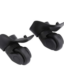 1 Pair of Luggage Swivel Wheels PVC Suitcase Replacement Wheels Wheel Attachments Silent Wear Pulley for Luggage Suitcase Trolley, black