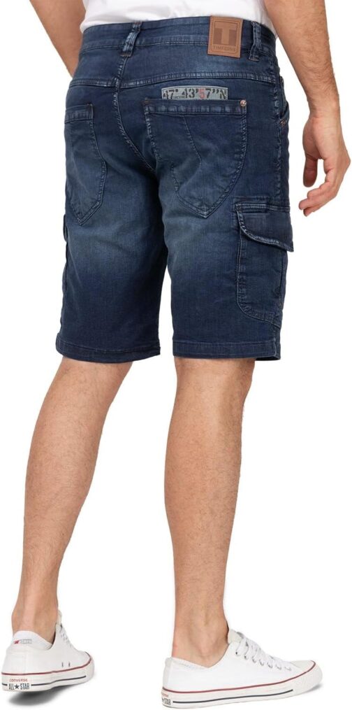 Timezone RykerTZ Rough Navy Wash W34 Men's Cargo Jeans Shorts Bermuda with Side Pockets 25-10025-00-3444 – Bild 3