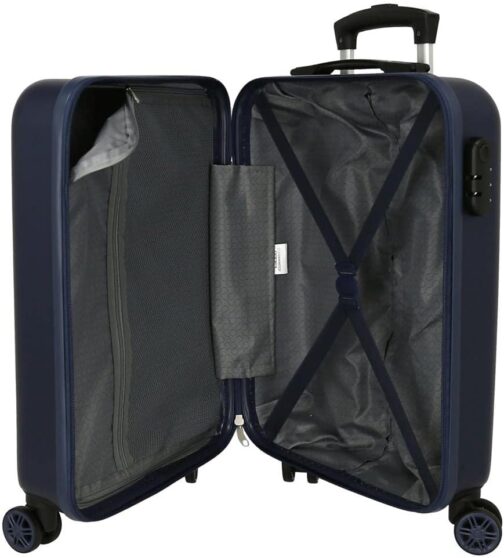 Marvel Joumma Avengers Legendary Cabin Case, Blue, 38 x 55 x 20 cm, Rigid, ABS, Side Combination Lock, 35L, 2kg, 4 Double Wheels, Luggage, Hand, Blue, Cabin Suitcase, blue, cabin case – Bild 5
