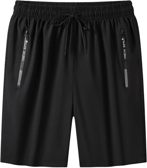 Pack of 3 Men's Sports Shorts Jogging Bottoms Sports Shorts with Zip Pockets Summer Shorts Men Quick-Drying Stretch Fabric Lightweight Sports Shorts Gym Basketball Breathable Running Shorts – Bild 5