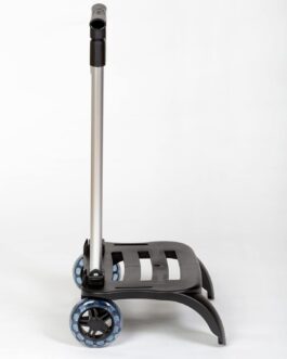 Devesa Trolley for School Backpacks – Black – Robust and Foldable Aluminium – Ergonomic Design to Prevent Back Pain – Lightweight, Durable and Stable – Compatible with Backpacks with