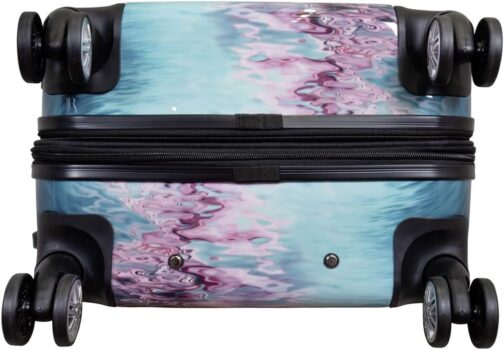 Trendyshop365 Travel Suitcase Large Hard Case with Printed Design, 4 Wheels, Colourful, orchid, Suitcase – Bild 3