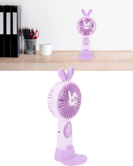 Portable Mini Handheld Fan, Lightweight, Comfortable Cartoon Animal Fan, Powerful and Silent Handheld Fan with Rechargeable Night Light for Travel, Home