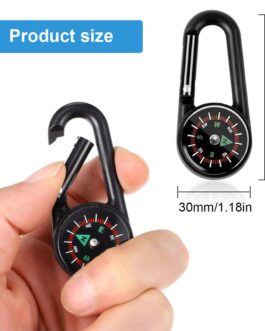 MOLZINY Pack of 6 Compass Key Fob Compass Mini Children Colourful Carabiner Compass Key Holder Zip Fixer Compass Outdoor Compass Pendant for Outdoor Hiking