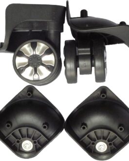 Nobranded Hellery 2 Replacement Travel Luggage Trolley Universal Swivel Wheels Dual Roller Bearing for DIY Repair Part, Black