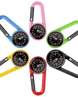 MOLZINY Pack of 6 Compass Key Fob Compass Mini Children Colourful Carabiner Compass Key Holder Zip Fixer Compass Outdoor Compass Pendant for Outdoor Hiking