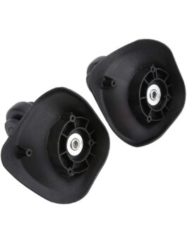 1 Pair of Luggage Swivel Wheels PVC Suitcase Replacement Wheels Wheel Attachments Silent Wear Pulley for Luggage Suitcase Trolley, black