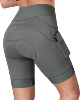 BERGRISAR Women’s Padded Cycling Shorts with 4D Seat Padding Breathable Elastic