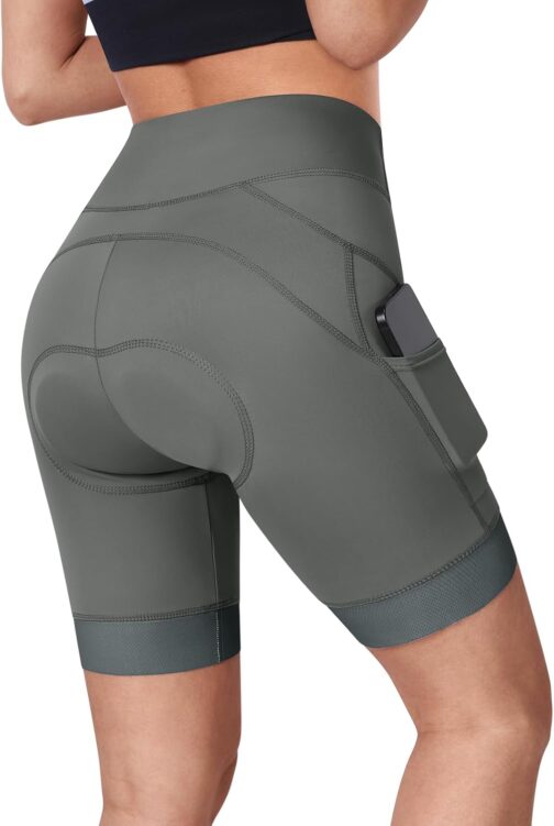 BERGRISAR Women's Padded Cycling Shorts with 4D Seat Padding Breathable Elastic
