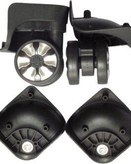 Nobranded Hellery 2 Replacement Travel Luggage Trolley Universal Swivel Wheels Dual Roller Bearing for DIY Repair Part, Black