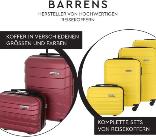 BARRENS Suitcase, Suitcase, Trolleys, Hand Luggage Suitcase, Travel Suitcase, Trolley, Hard Shell Suitcase, Cabin Suitcase, Travel Suitcase with Wheels, Luggage, Trolley Hand Luggage 55 x 40 x 20 cm – Bild 7