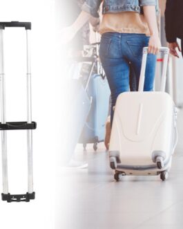 predolo Luggage Telescopic Handle Replacement Aluminum 37.5 Inch Heavy Duty Daily Use Travel Accessories Convenient Extending Rod Stretchable, Silvery, Foldable