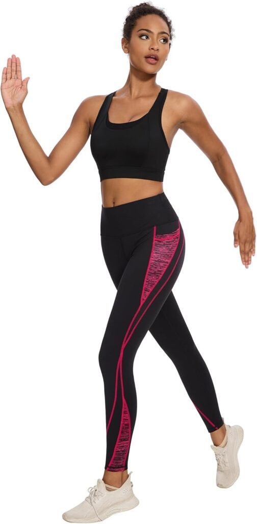 Rexspek Women's Sports Leggings with Pocket, Sports Trousers Women's High Waist Running Trousers Women's Long Fitness Trousers – Bild 2