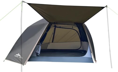 Three Bears 2-Person Tent - Waterproof & Windproof, Lightweight Trekking Tent with Aluminium Poles & Waterproof Polyester, Ideal for Camping, Hiking, Mountaineering & Travel - Quick Assembly