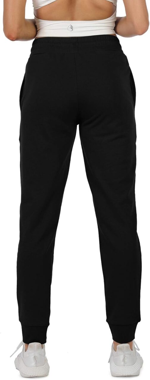 icyzone Women's Jogging Bottoms, Cotton Long Sports Trousers, High Waist, Casual Trousers with Pockets – Bild 4