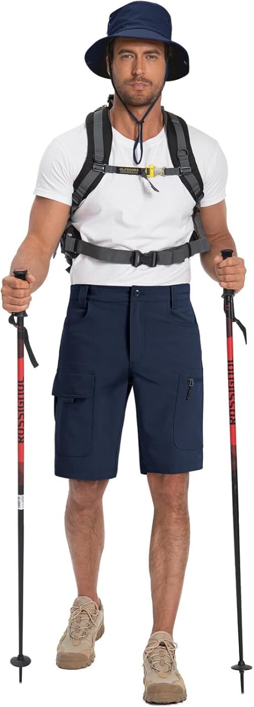 Moosehill Men's Hiking Trousers, Cargo Shorts, Water-Repellent with 6 Pockets, Lightweight, Breathable, MTB Trousers, Cycling Shorts, Men's Shorts, Bermuda, Trekking, Outdoor Trousers, Summer – Bild 2