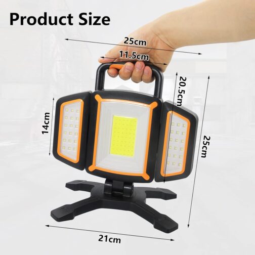 SYLSTAR LED Spotlight Battery 30 W, 3000 LM Super Bright Construction Spotlight with Magnet, 5 Light Modes and Power Bank, Rotatable Portable Waterproof Rechargeable Work Light for Garage, Workshop – Bild 7