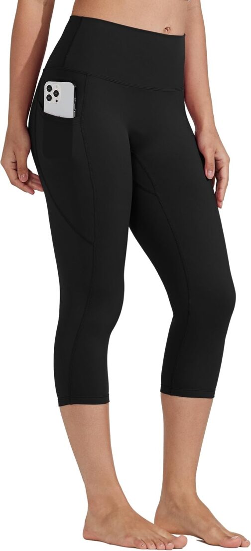 WILLIT Women's Yoga Capri Leggings with Pockets, High Waisted Exercise Capris Trousers for Casual Summer Workout