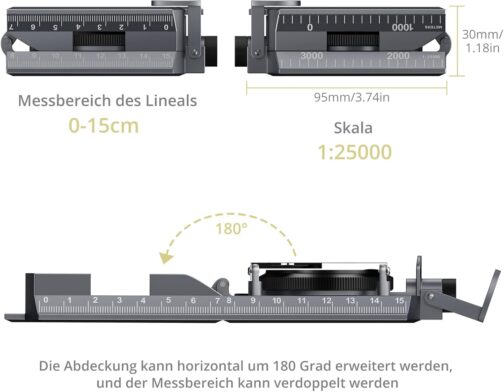 Anbte Kompass Militär mit Klinometer Professioneller Marschkompass IP65 Compass mit Tragetasche Wasserdicht Navigation Compass für Jagd Camping Wandern Outdoor-Aktivitäten – Bild 4