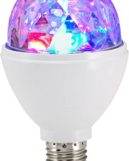 Briloner Leuchten 0528-003 LED Party Light Disco Lighting Effects Self-Rotating Colour Changing Light Bulb 3 W for All Lamps with E27 Socket Plastic 8 x 8 x 13 cm
