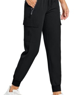 Comallan Women’s Cargo Jogging Bottoms, Lightweight, Quick-Drying Hiking Trousers, Sporty Workout, Lounge, Casual Outdoor Trousers