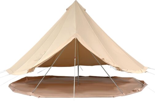 VEVOR Bell Tent 3-7 m Yurt Tent Suitable for 6-12 People TC Cotton and Robust Iron Poles with PVC Groundsheet Camping Tent – Bild 11