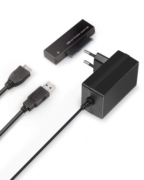 Inateck USB 3.0 to SATA Converter Adapter for 2.5/3.5 inch Hard Drive HDD SSD to 12 V 2 A Power Supply – Bild 7
