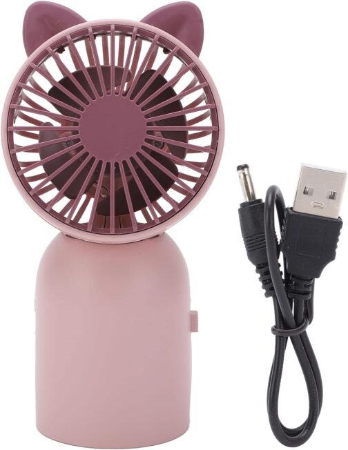 Cute Cat Hand Fan for Girls, Mini Handheld Fan for Children, Portable USB Rechargeable Small Pocket Fan with 300 mAh Battery (Approx. 1 Hour), for Outdoor Travel – Bild 8