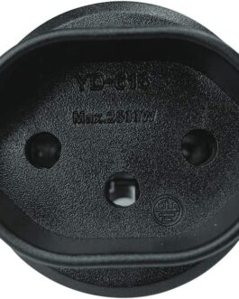 Switzerland/Liechtenstein to EU Adapter Plug, Swiss 3 Pin Male to 2 Pin DE/FR/IT/ES Socket for Switzerland/Liechtenstein Visitors (Pack of 3) Black