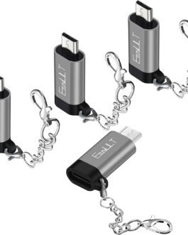 EasyULT USB Type C Adapter to Micro USB [4 Pack], USB Type C (Female) to Micro USB (Male) Adapter Compatible with Samsung J6/J5/J4/J3/S7/S7 Edge/S6, Huawei Y7/Y6/P Smart/P8 Lite, LG G4