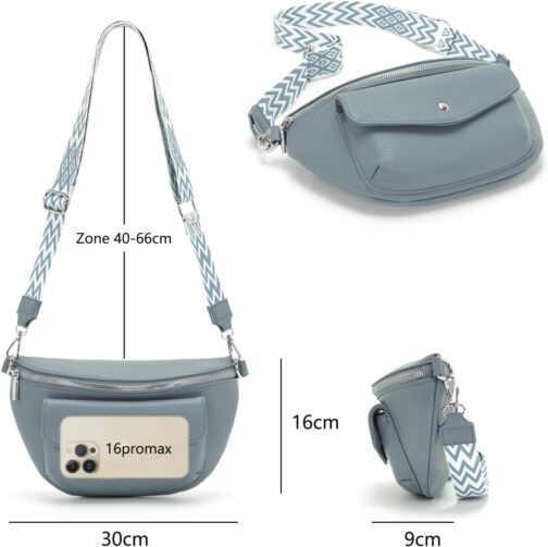 Atgbiem 2025 Bum Bag Women's Shoulder Bag Small Crossbody Bag Small Handbag Beautiful Birthday Gift for Women, sky blue – Bild 4