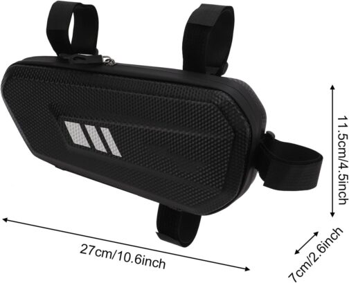 BuyWeek Motorcycle Side Bag, 2L Waterproof Hard Shell Bag with Adjustable Fastening Strap for Motorcycle Side Hanging Bag, Black – Bild 6