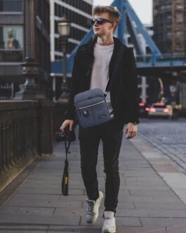 Hjkiopc Men’s Shoulder Bags Small Crossbody Bag Handbag Shoulder Messenger Bag Mobile Phone Case Messenger Bag Men’s Bag Shoulder Bag Vintage Apply for Work Travel Everyday Life, blue, S, Minimal