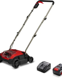Einhell Battery Scarifier Fan GC-SC 18/28 DS Li Power X-Change (18 V, 28 cm Working Width, Knife Roller with 12 Blades, Double Slot Function, Includes 4.0 Ah Battery & Charger)